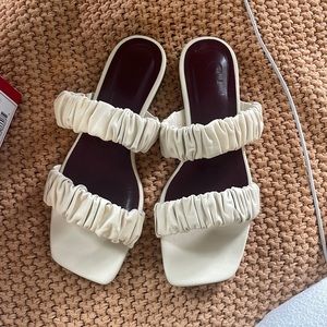 Staud Cream Sandals